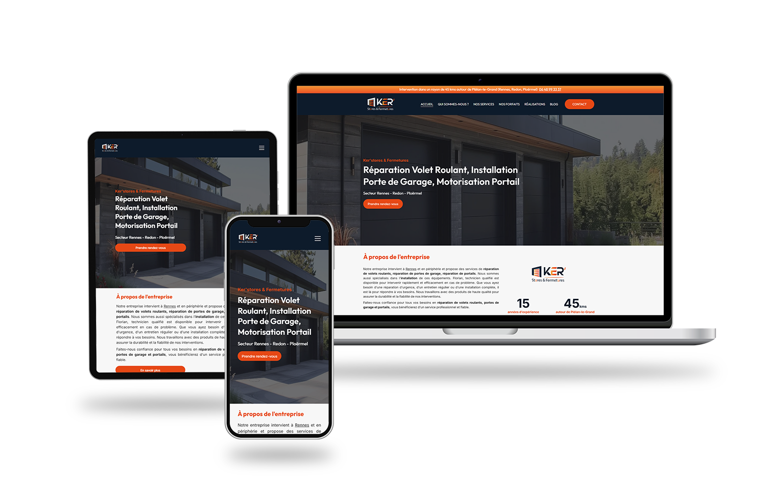 Site internet KerStores - Ordinateur, Tablette, Phone